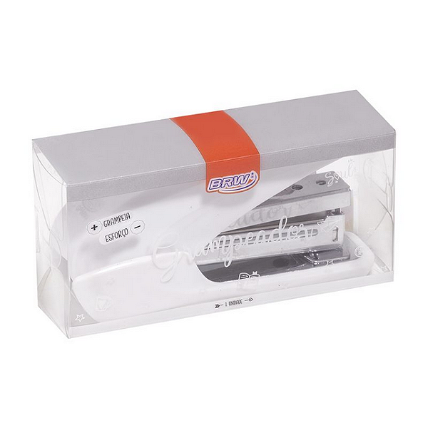 GRAMPEADOR PLÁSTICO POWER SAVER PARA 25FLS - BASE 12,7CM UNIDADE BRW