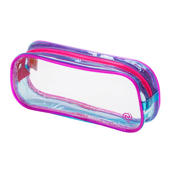 ESTOJO TRANSPARENTE - 1 ZIPER - PINK - TUTTI FRUTTI BRW