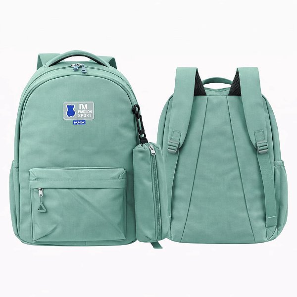 MOCHILA COM ESTOJO URSO VERDE