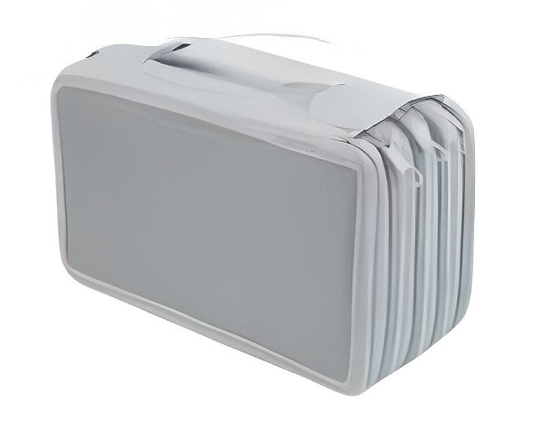 ESTOJO C/ 4 DIVISORIAS CINZA