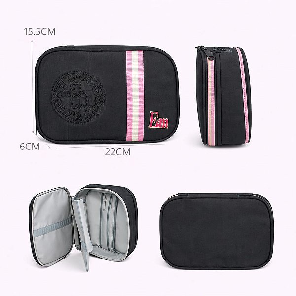 ESTOJO BOX ELEFANT PRETO