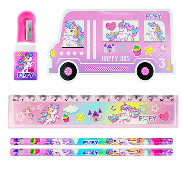 KIT UNICORNIO HAPPY 6 PEÇAS FOFY