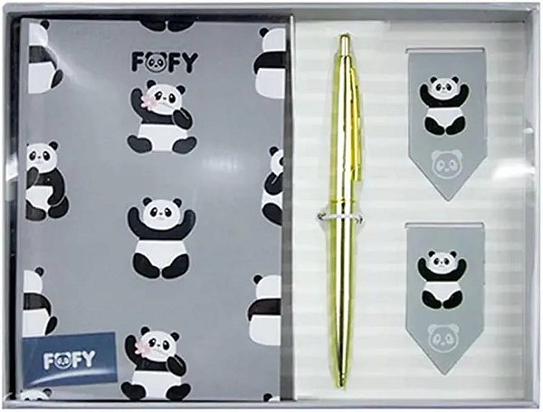 KIT DIARIO PANDA FOFY