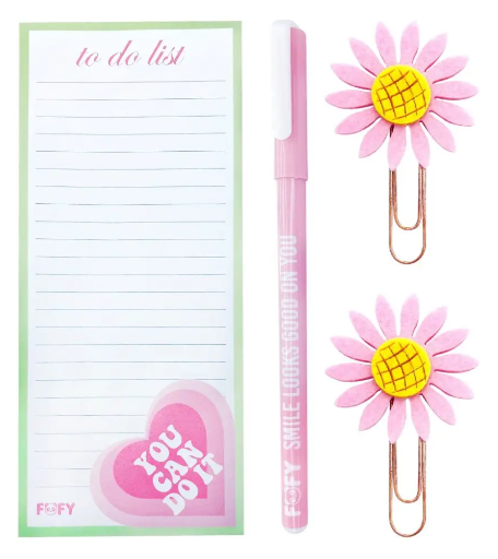 KIT ANOTACAO PRIMAVERA ROSA UNIDADE FOFY