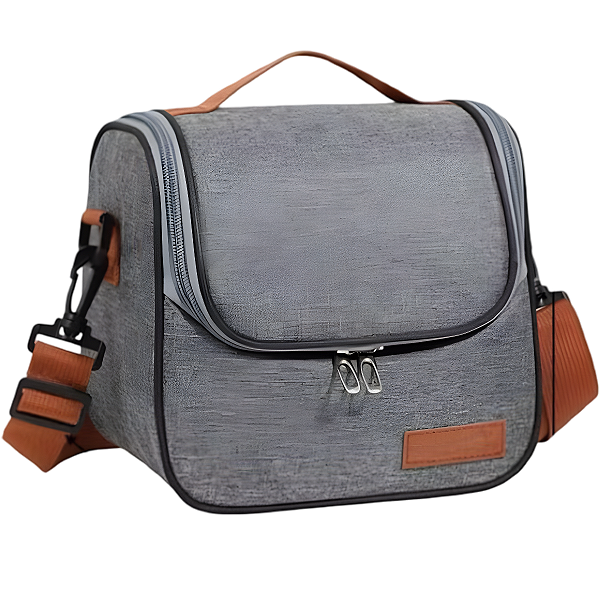 LANCHEIRA CINZA COOLER BAG COM ALÇA UNIDADE