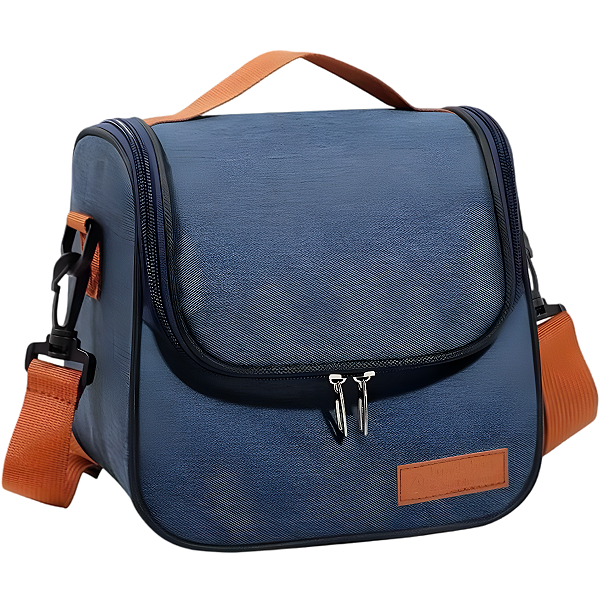 LANCHEIRA AZUL COOLER BAG COM ALÇA UNIDADE