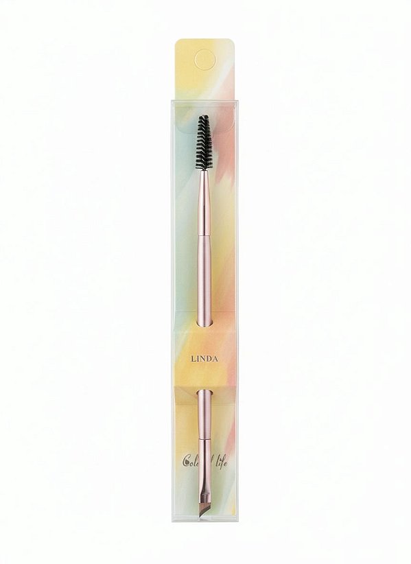 PINCEL ROSE 2 EM 1 CHANFRADO E ESCOVA P/ SOBRANCELHA