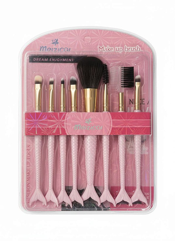 KIT DE PINCEIS DE SEREIA PARA MAQUIAGEM