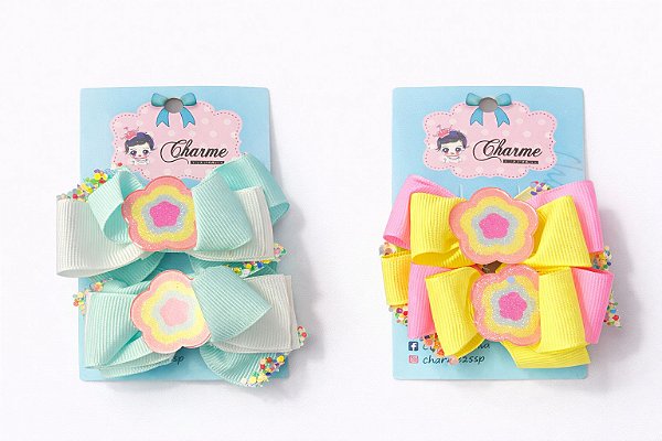 LAÇO P/ CABELO FLOR UNIDADE