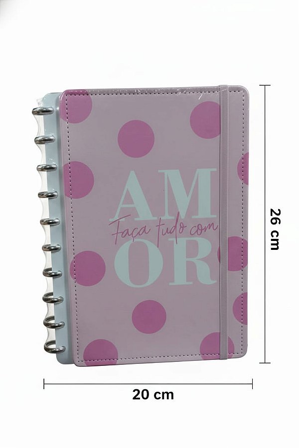 CADERNO INTELIGENTE CAPA DURA ASPIRAL A5 AMOR