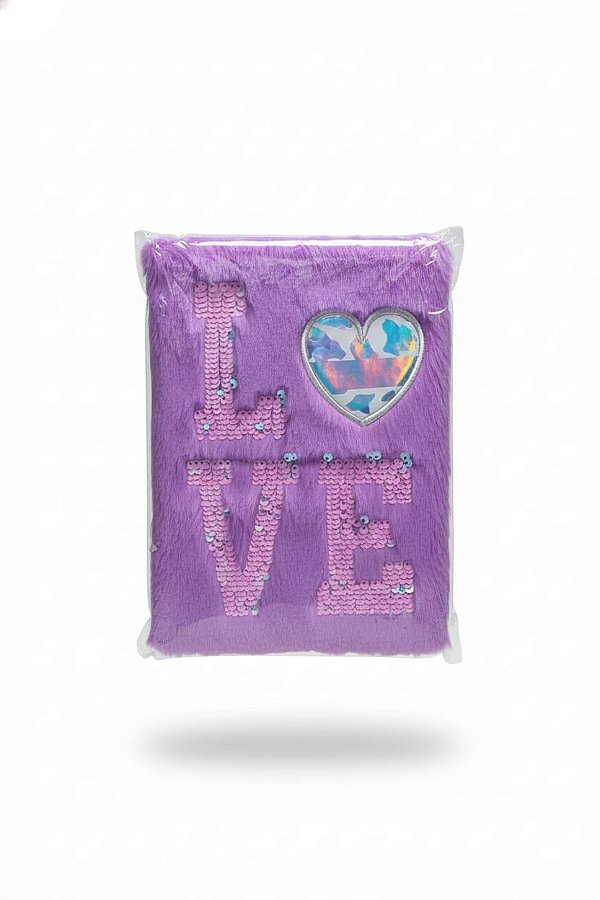 CADERNO PELUCIA LOVE ROXO