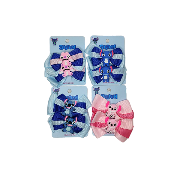 LAÇOS DE CABELO STITCH/ANGEL DUPLO