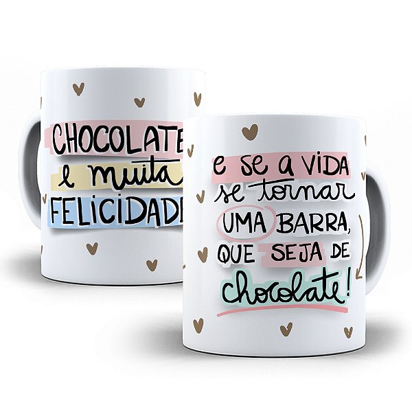 CANECA PASCOA CHOCOLATE E MUITA FELICIDADE
