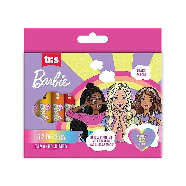 GIZ CERA JUMBO BARBIE 12 CORES TRIS