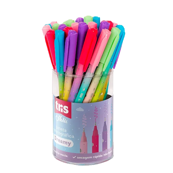 CANETA ESF TRIS HOLIC DREAMY UNIDADE TRIS