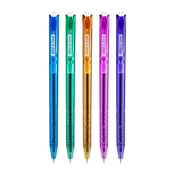 CANETA ESFEROGRÁFICA RETRÁTIL 0.7MM AZULUNIDADE BRW