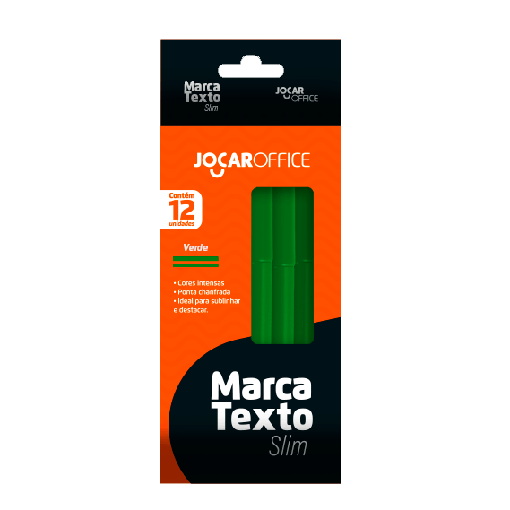 MARCA TEXTO SLIM VERDE CX/12 UNDS LEO E LEO