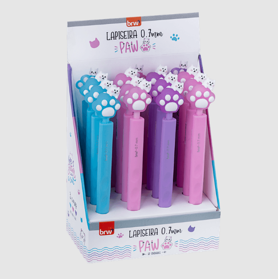 LAPISEIRA PLÁSTICA 0,7MM PAW CX C/12 UNID BRW