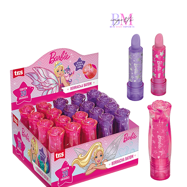 BORRACHA BARBIE BATOM CX C/20 UNID TRIS