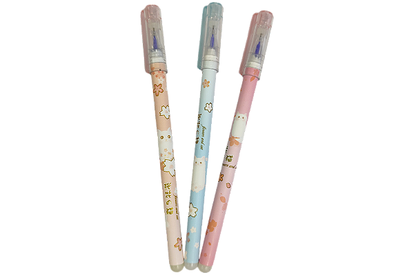 CANETA APAGAVEL FLOWERS AND CAT CX C/12 UNIDADES