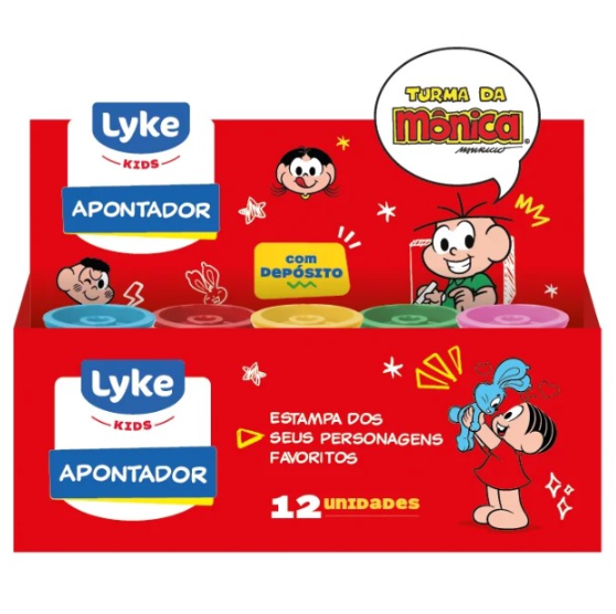 APONTADOR TURMA DA MONICA CX C/12 UN LYKE