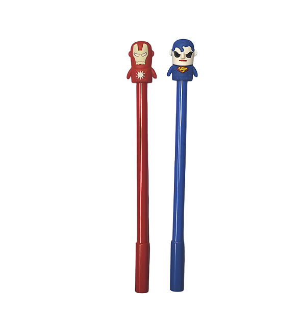CANETA SUPERMAN / HOMEM DE FERRO