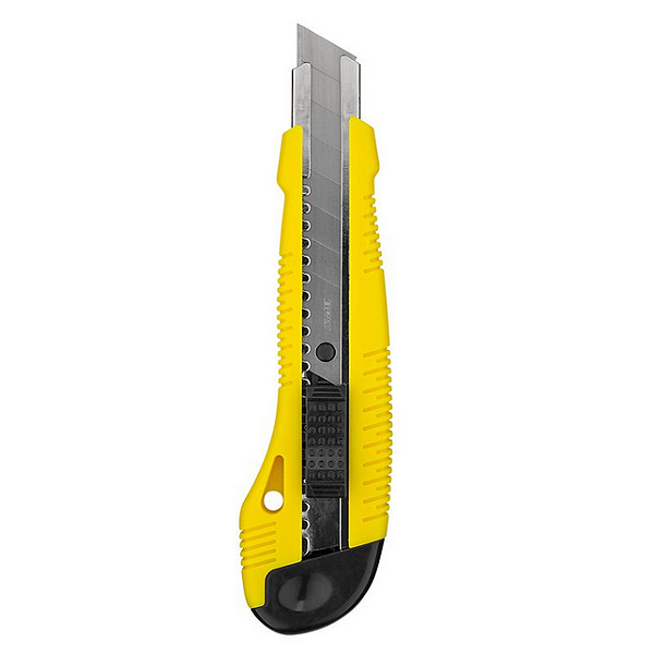 ESTILETE 18MM - PROFISSIONAL C/ TRAVA DESLIZANTE - BLISTER C/ 1UN BRW