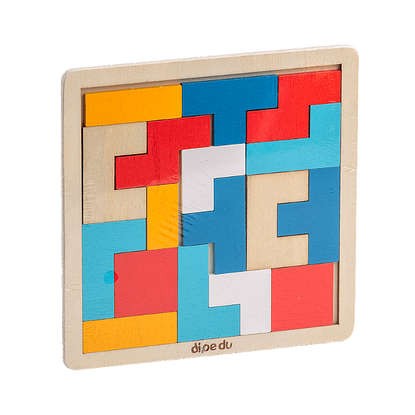 BRINQ. MAD. ENCAIXADINHOS FORMAS - 17PEÇAS BRW