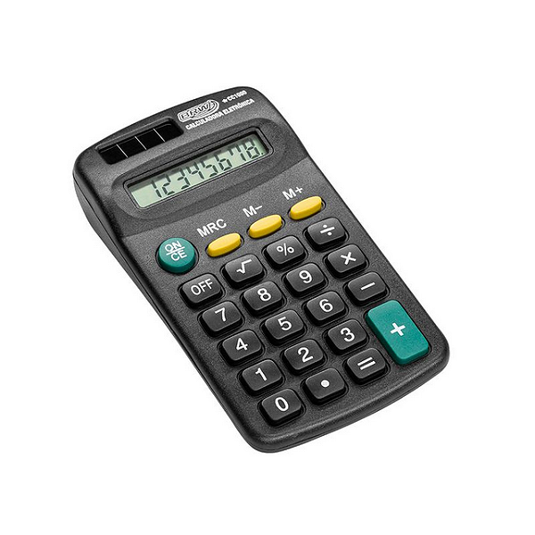 CALCULADORA PEQUENA 8 DÍGITOS DE BOLSO - PRETA BRW (PRODUTO SEM CAIXA)
