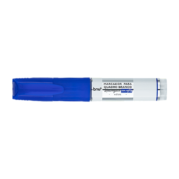 MARCADOR QUADRO BRANCO RECARREGÁVEL COM CARTUCHO  AZUL - LINHA PRIME - UNIDADE BRW