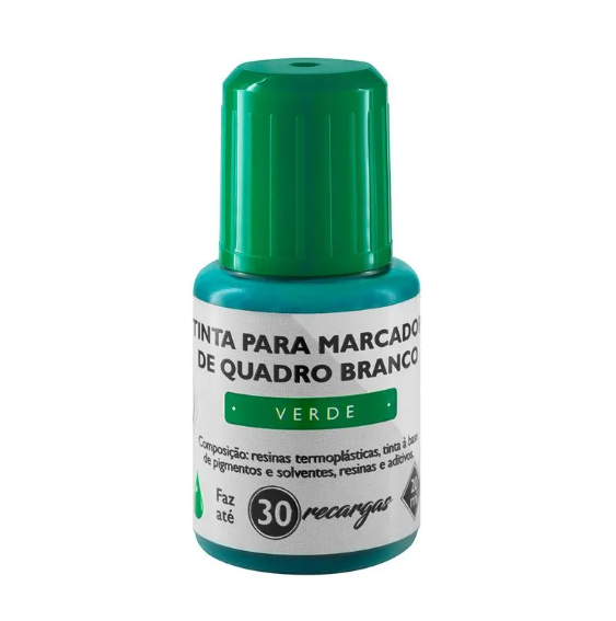TINTA PARA MARCADOR QUADRO BRANCO - 20ML - VERDE UNIDADE BRW