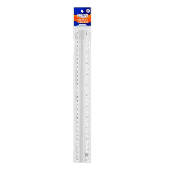 RÉGUA DE ALUMÍNIO 30CM - UNIDADE BRW