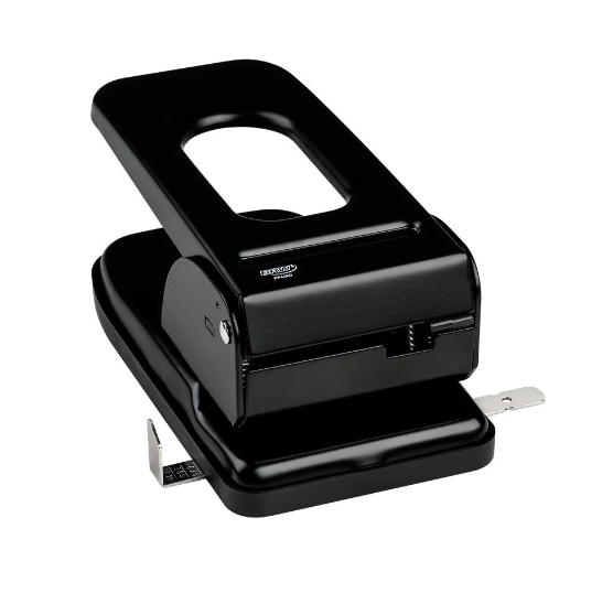 PERFURADOR DE METAL 2 FUROS PARA 60 FOLHAS - BASE DE 21CM - BRW