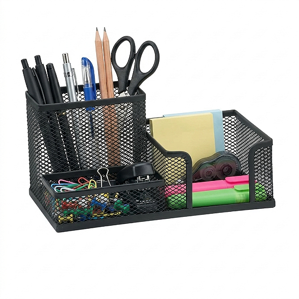 ORGANIZADOR ARAMADO 3 COMPART. - QUADRADO - PRETO BRW