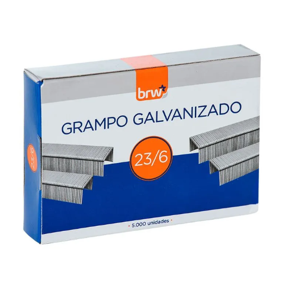 GRAMPO GALVANIZADO 23/6 - 5.000UN - BRW