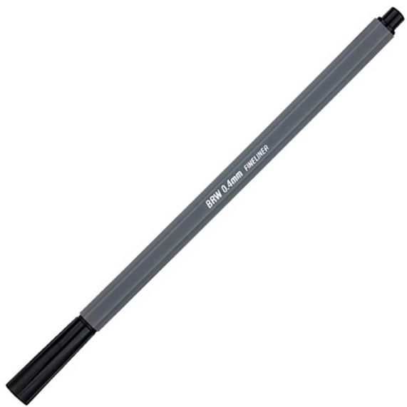 CANETINHA HIDROGRAFICA FINE LINER 0.4MM - PRETO UNIDADE BRW