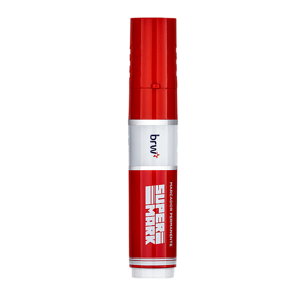 MARCADOR PERMANENTE SUPERMARK VERMELHO - UNIDADE BRW