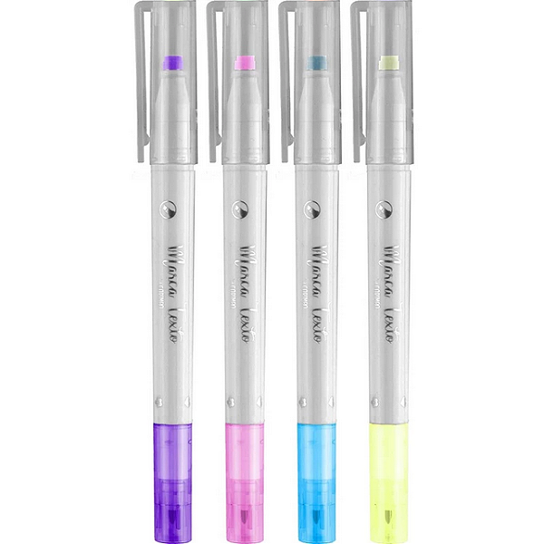 MARCA TEXTO PONTA DUPLA - CARIMBO - 4 CORES BRW - UNIDADE