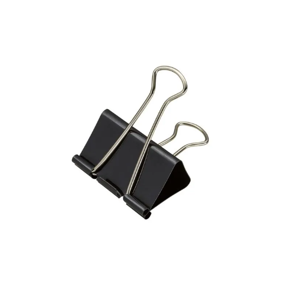 CLIPES PARA PAPEL BINDER 32MM - PRETO - UNIDADE BRW