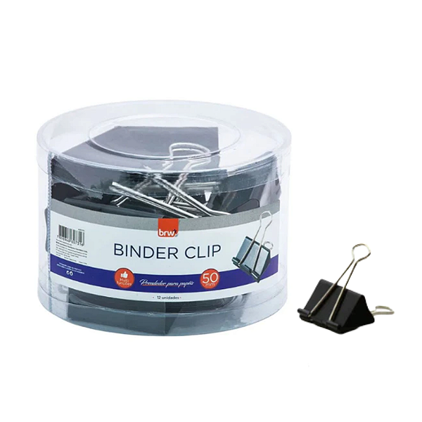 CLIPES PARA PAPEL BINDER 50MM UNIDADE BRW