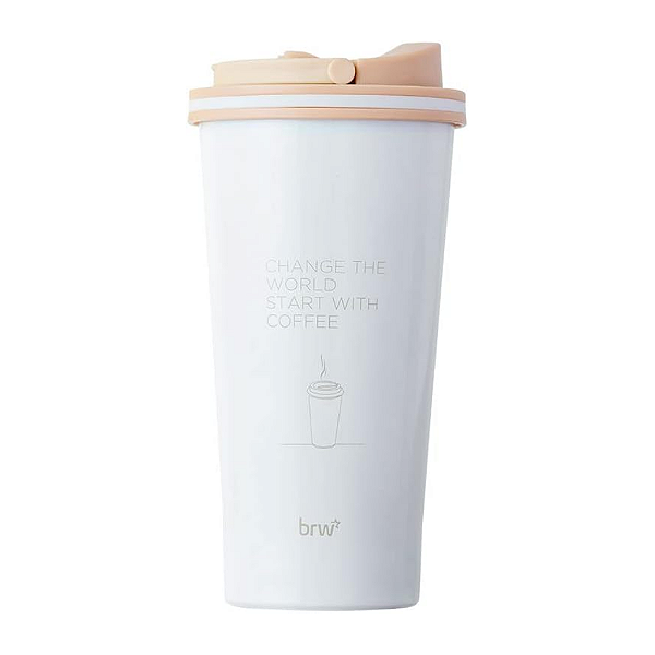 COPO METÁLICO TÉRMICO P.DUPLA 500ML - BRANCO - BRW - UNIDADE