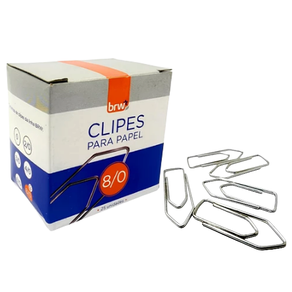 CLIPES P/ PAPEL 8/0 - CX C/ 25UN