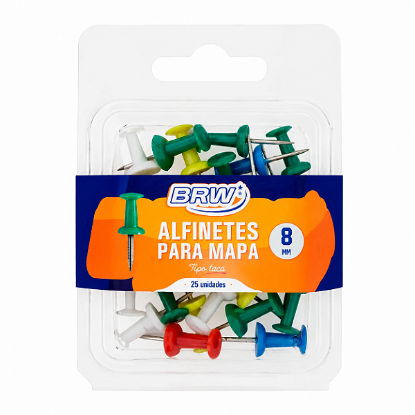 ALFINETE PARA MAPA 8MM MODELO TAÇA C/25UN