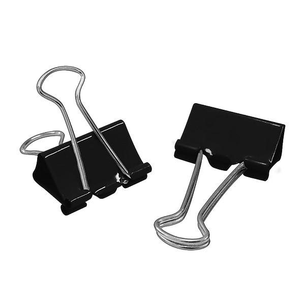 PRENDEDOR DE PAPEL 50MM PRETO UNIDADE BRW