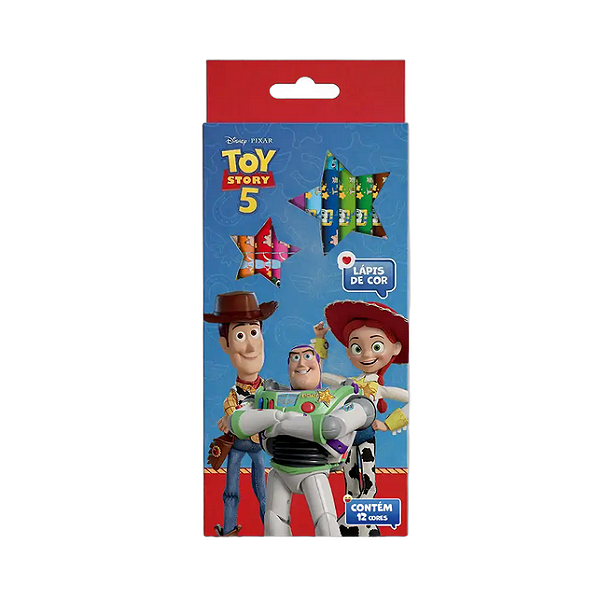 LÁPIS DE COR TOY STORY 5  C/ 12 CORES TRIS