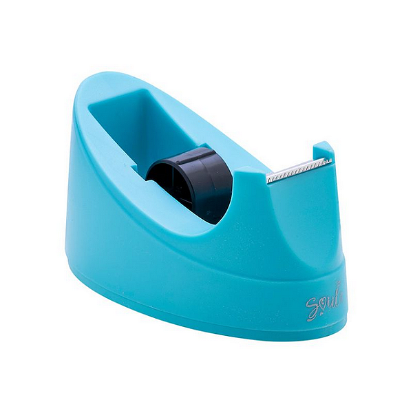 SUPORTE PARA FITA ADESIVA PEQUENO POTE PVC  TURQUESA BRW
