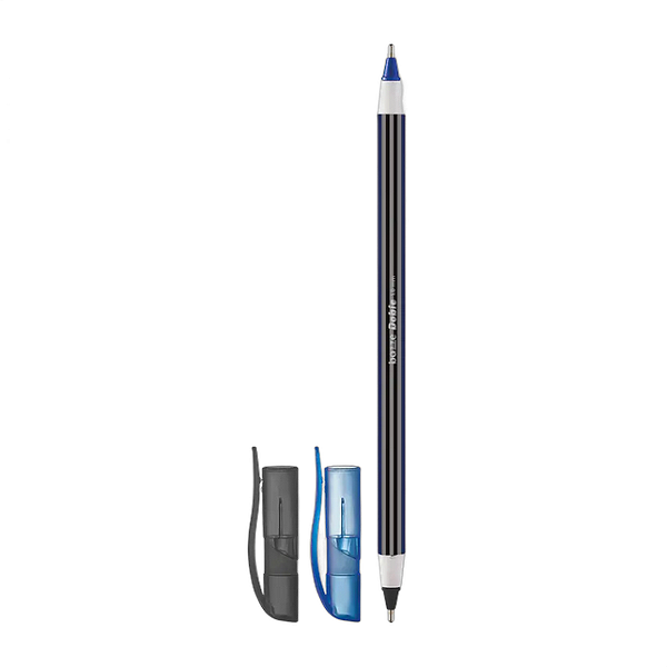 CANETA ESFEROGRAFICA  DOBLE 1.0 PRETO/AZUL UNIDADE BAZZE