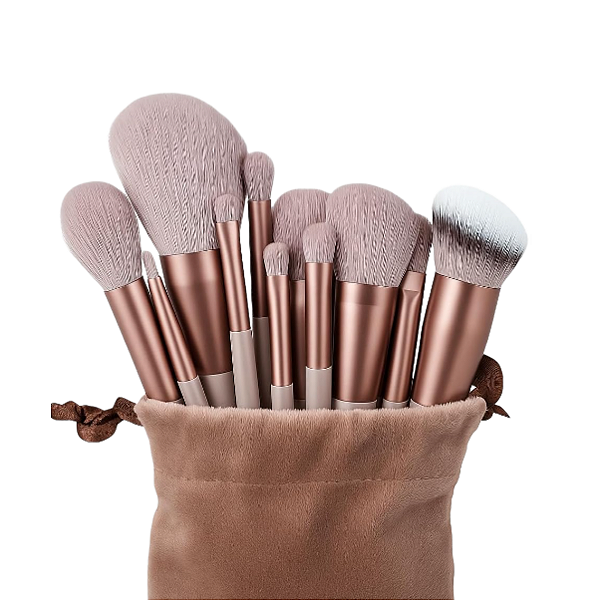 KIT PINCEIS SAQUINHO DE MAQUIAGEM CORES DIVERSAS