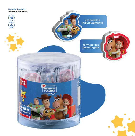 BORRACHA TOY STORY TRIS POTE C/ 20UN