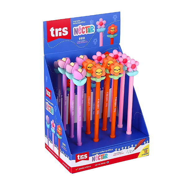 CANETA ESF TRIS NECTAR 1.0 CX C/ 12UN